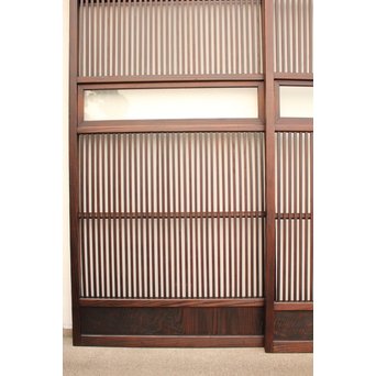 七宝繋ガラス 細身格子戸 4枚1組　L885 