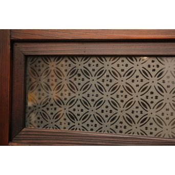 七宝繋ガラス 細身格子戸 4枚1組　L885 