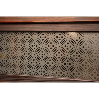 七宝繋ガラス 細身格子戸 4枚1組　L885 