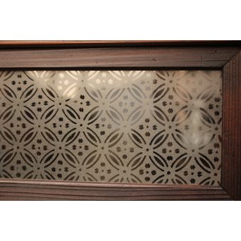 七宝繋ガラス 細身格子戸 4枚1組　L885 