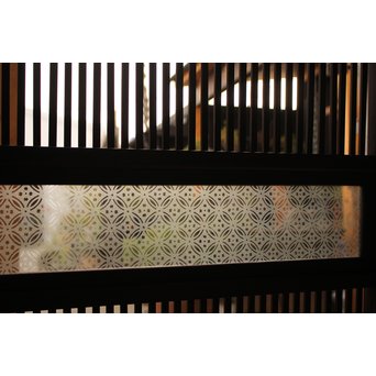 七宝繋ガラス 細身格子戸 4枚1組　L885 