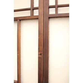 波兎のエッチングガラス戸色ガラスの建具 2枚1組　GD1071 