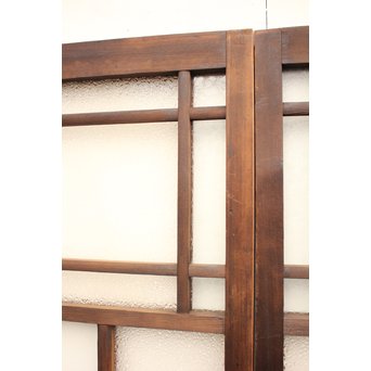 波兎のエッチングガラス戸色ガラスの建具 2枚1組　GD1071 