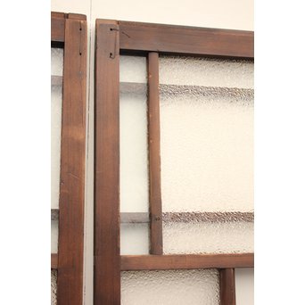 波兎のエッチングガラス戸色ガラスの建具 2枚1組　GD1071 