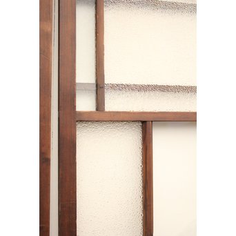 波兎のエッチングガラス戸色ガラスの建具 2枚1組　GD1071 