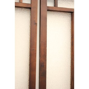 波兎のエッチングガラス戸色ガラスの建具 2枚1組　GD1071 