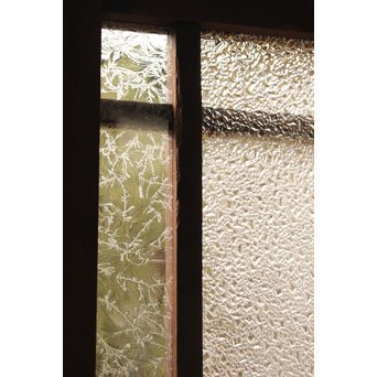 波兎のエッチングガラス戸色ガラスの建具 2枚1組　GD1071 