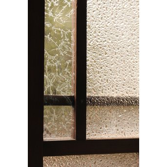 波兎のエッチングガラス戸色ガラスの建具 2枚1組　GD1071 