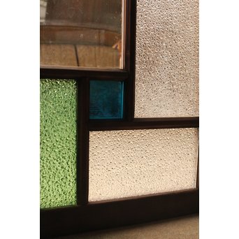 波兎のエッチングガラス戸色ガラスの建具 2枚1組　GD1071 