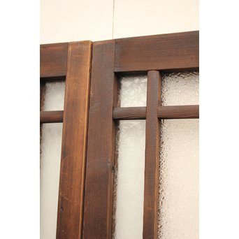 波兎のエッチングガラス戸色ガラスの建具 2枚1組　GD1071 