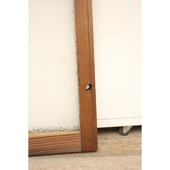 ダイア緑色ガラス欄間 2枚1組　R2198Y 