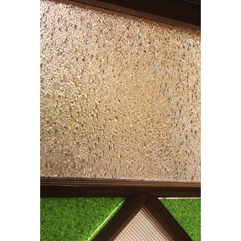 ダイア緑色ガラス欄間 2枚1組　R2198Y 