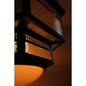 色ガラスのシャンデリア照明　A1778 