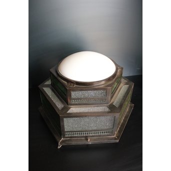 色ガラスのシャンデリア照明　A1778 