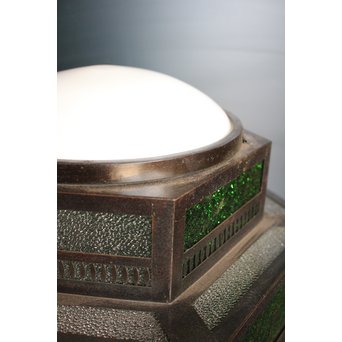 色ガラスのシャンデリア照明　A1778 