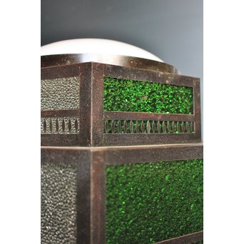 色ガラスのシャンデリア照明　A1778 