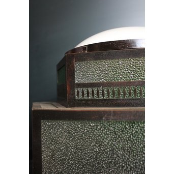 色ガラスのシャンデリア照明　A1778 