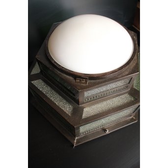 色ガラスのシャンデリア照明　A1778 