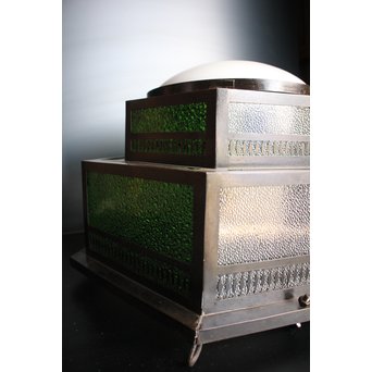 色ガラスのシャンデリア照明　A1778 