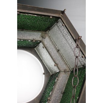 色ガラスのシャンデリア照明　A1778 