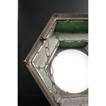 色ガラスのシャンデリア照明　A1778 