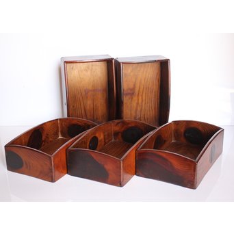 松生節/松節の煙草盆箱 5個1組　J2452