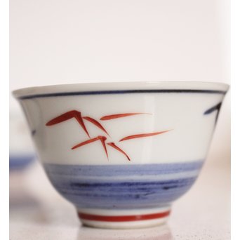 富本憲吉 色絵煎茶碗六客　K565-2 