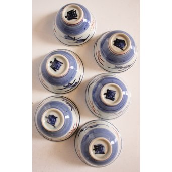 富本憲吉 色絵煎茶碗六客　K565-2 