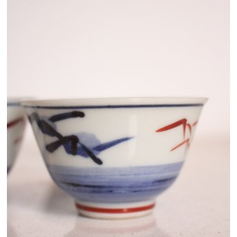 富本憲吉 色絵煎茶碗六客　K565-2 