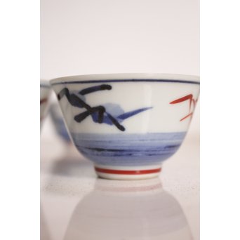 富本憲吉 色絵煎茶碗六客　K565-2 