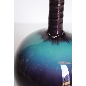 人間国宝 三代徳田八十吉作 花入　S3013 