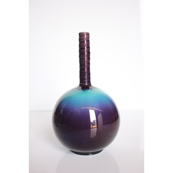 人間国宝 三代徳田八十吉作 花入　S3013 