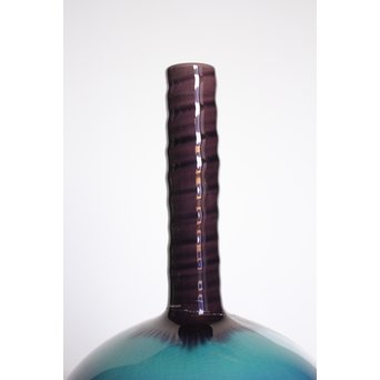 人間国宝 三代徳田八十吉作 花入　S3013 