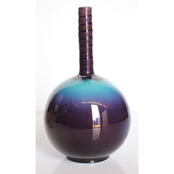 人間国宝 三代徳田八十吉作 花入　S3013 