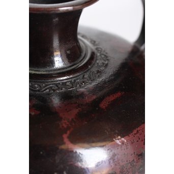 市橋鷺山 佐渡斑柴銅器花器　S3016 