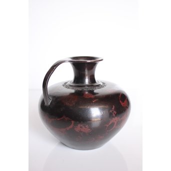 市橋鷺山 佐渡斑柴銅器花器　S3016 