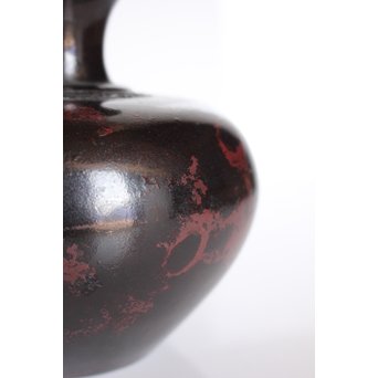 市橋鷺山 佐渡斑柴銅器花器　S3016 