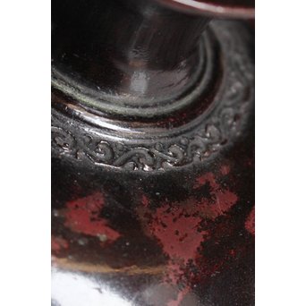 市橋鷺山 佐渡斑柴銅器花器　S3016 