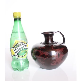 市橋鷺山 佐渡斑柴銅器花器　S3016 