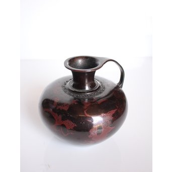 市橋鷺山 佐渡斑柴銅器花器　S3016