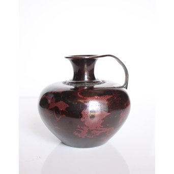 市橋鷺山 佐渡斑柴銅器花器　S3016 