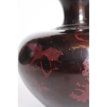 市橋鷺山 佐渡斑柴銅器花器　S3016 