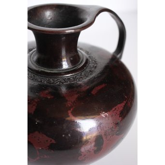 市橋鷺山 佐渡斑柴銅器花器　S3016 