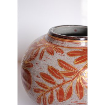 斎藤三郎 金蘭手 柘榴文壺　S3018 