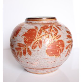 斎藤三郎 金蘭手 柘榴文壺　S3018 