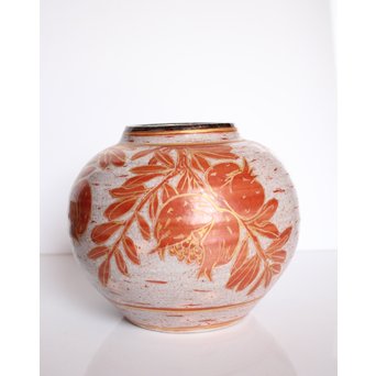 斎藤三郎 金蘭手 柘榴文壺　S3018 