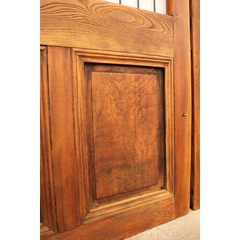 ピンクにかわガラスの格子付総欅ガラス戸 2枚1組　GD1072Y 