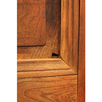 ピンクにかわガラスの格子付総欅ガラス戸 2枚1組　GD1072Y 