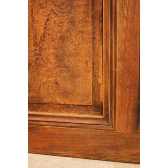 ピンクにかわガラスの格子付総欅ガラス戸 2枚1組　GD1072Y 