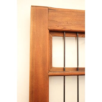 ピンクにかわガラスの格子付総欅ガラス戸 2枚1組　GD1072Y 